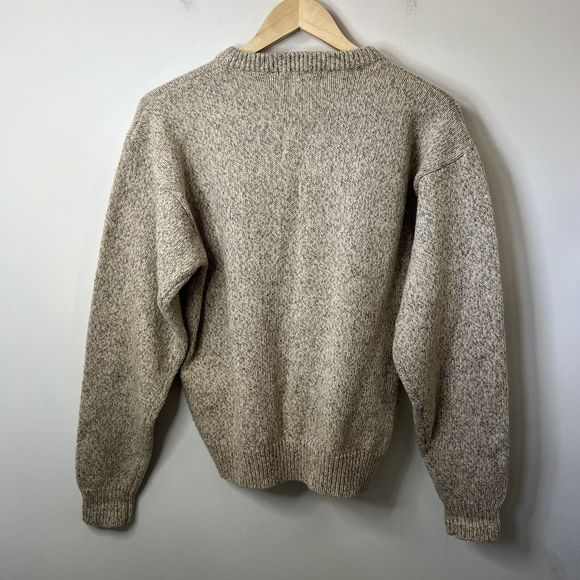 Vintage Eddie Bauer Wool Sweater Large Crewneck Floral Knit Boho Cottagecore - Picture 2 of 6